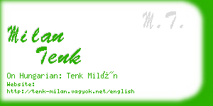 milan tenk business card